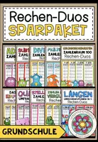 Vorschau - Aufgabenkarten - RECHEN-DUOS - SPARPAKET - Grundschule (wachsendes Paket) - Deckblatt