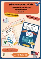Vorschau - Arbeitsblätter - Materialpaket USA: oral and written exams, practice and present - Deckblatt