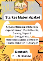 Vorschau - Arbeitsblätter - Argumentieren & Erörtern | wachsendes Materialpaket - Deckblatt