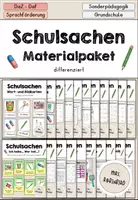 anteprima - Esercizi - Schulsachen - Schule Materialpaket differenziert - DaZ/DaF/Sprachförderung (Raccolta di materiali sulla scuola) - Pagina di copertina