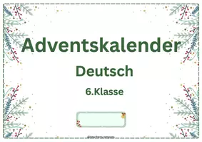 Vorschau - Arbeitsblätter - Materialpaket_Adventskalender Deutsch 6.Klasse - Deckblatt