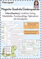Vorschau - Stundenentwürfe - magische Quadrate: Unterrichtsentwurf und gesamte Einheit - Deckblatt