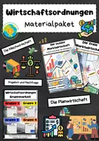 Vorschau - Stundenentwürfe - Wirtschaftsordnungen Materialpaket: Soziale Marktwirtschaft, Planwirtschaft & Freie Marktwirtschaft - Deckblatt