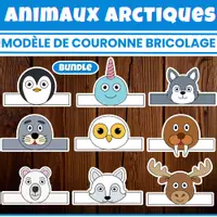 Aperçu - Préparation de séance / Séance complète - Couronnes Animaux Arctiques Bricolage Hiver - Page de couverture