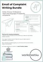 Vorschau - Arbeitsblätter - Email of Complaint Bundle - Deckblatt