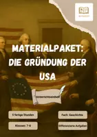 Vorschau - Stundenentwürfe - Unterrichtsreihe: Die Gründung der USA - Deckblatt