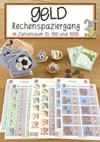 Vorschau - Anderer Materialtyp - Geld Rechenspaziergang im Zahlenraum 10, 100 und 1000 - Deckblatt