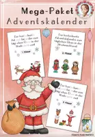 Vorschau - Arbeitsblätter - MEGA-Paket Adventskalender (1.–3. Klasse) – Weihnachten | Deutsch & Mathematik im Advent - Deckblatt