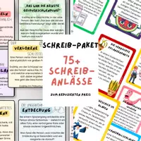 Vorschau - Arbeitsblätter - Schreibpaket Primarstufe – 75+ Schreibanlässe für Fantasie, Erzähltexte & Präteritum - Deckblatt