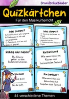 Vorschau - Quiz - Musik – 44 Quizkarten-Sets im Materialpaket | 1.056 Quizkarten | Instrumente, Genres, Theorie & Musikgeschichte - Deckblatt