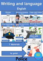 Vorschau - Unterrichtsreihen - Materialpaket - Schreiben und Sprache / Writing and language - Polizei / Police - Englisch - Deckblatt