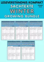 Vorschau - Arbeitsblätter - Winter Sachtexte Leseverständnis | Growing Bundle | Klasse 1 & 2 - Deckblatt