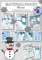 Vorschau - Unterrichtsreihen - Materialpaket Winter in der sonderpädagogischen Förderung Förderschule Inklusion Vorschule - Deckblatt