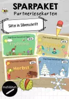Vorschau - Spiele - SPARPAKET Partnerlesekarten Jahreszeiten Sätze - Deckblatt
