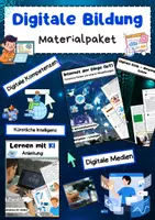 Vorschau - Arbeitsblätter - Digitale Bildung Materialpaket: KI, Internet, Social Media, Datenschutz & Cyber-Sicherheit - Deckblatt