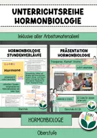 Vorschau - Stundenentwürfe - Materialpaket Hormonbiologie Hormone Stress Neurobiologie Q1 Q2 Oberstufe LK GK - Deckblatt