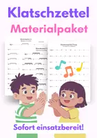 Vorschau - Unterrichtsreihen - Klatschzettel im Materialpaket: 4/4, 3/4, 5/4 und 6/8 Takte - Deckblatt