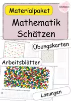 Vorschau - Arbeitsblätter - Materialpaket Schätzen Klasse 4 Klasse 5 Übungsblätter und Übungskarten - Deckblatt