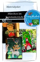 Vorschau - Mal- und Bastelvorlagen - Märchen im Kunstunterricht: Materialpaket - Deckblatt