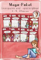 Vorschau - Arbeitsblätter - MEGA-Paket Lesespuren & Lesespaziergänge | Deutsch Klasse 1-4 - Deckblatt