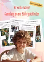 Vorschau - Arbeitsblätter - Wachsendes Materialpaket: Erzählen zu Bildern - Spannend erzählen - Schreibanlässe - Bildergeschichten (Deutsch, Klasse 5-7) - Deckblatt
