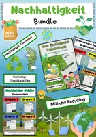 Vorschau - Arbeitsblätter - Nachhaltigkeit Bundle: Klima, Ressourcen, Energien, Ernährung & SDGs - Deckblatt