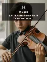 Vorschau - Stundenentwürfe - Materialpaket „Saiteninstrumente - Gitarre, Geige & Country-Musik“; Jgst. 5/6 (5 Doppelstunden) - Deckblatt