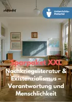 Vorschau - Unterrichtsreihen - Sparpaket XXL: Nachkriegsliteratur & Existenzialismus - Deutsch SEK II | Hermann Hesse, Friedrich Dürrenmatt & Wolfgang Borchert - Deckblatt