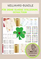 Vorschau - Anderer Materialtyp - Neujahrswünsche - Bundle mit Glücksbringer, Knicklicht und Fruchtgummikarten - Deckblatt
