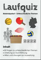 Vorschau - Spiele - Materialpaket. Laufquiz. Erwärmung/Ausdauertraining/Laufen - Deckblatt
