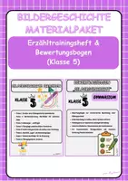 Vorschau - Stationenlernen - Materialpaket: Bildergeschichte – Training & Bewertungsbogen/Klasse 5 - Deckblatt