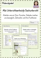 Vorschau - Stundenentwürfe - Unterrichtsentwürfe Sachunterricht Klasse 1 und Klasse 3 - Deckblatt