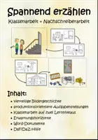 Vorschau - Fördermaterial/Inklusion - Spannend erzählen Kombipaket. Klassenarbeit und Nachschreibearbeit. - Deckblatt
