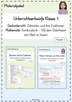Vorschau - Stundenentwürfe - Unterrichtsentwürfe Klasse 1: Mathematik und Sachunterricht - Deckblatt