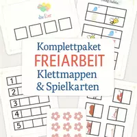 Vorschau - Mal- und Bastelvorlagen - Komplettpaket Freiarbeit Klettmappen & Spielkarten – TEACCH-Material für Grundschule & Förderschule (54 Materialien) - Deckblatt