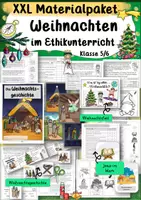 Vorschau - Unterrichtsreihen - XXL Materialpaket Weihnachten im Ethikunterricht 5. 6. Klasse - Deckblatt