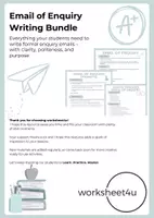 Vista previa - Hojas de trabajo - Email of Enquiry Writing Bundle - Portada
