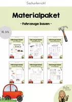 Vorschau - Stundenentwürfe - Fahrzeuge bauen - Unterrichtsreihe / Materialpaket (Klasse 3+4) - Deckblatt