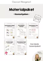 Vorschau - Poster - Materialpaket - Hausaufgaben (Classroom Management) - Deckblatt