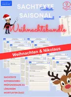 Vorschau - Arbeitsblätter - Sachtexte saisonal – Weihnachtsbundle (Weihnachten & Nikolaus) - Deckblatt