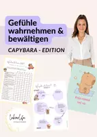Vorschau - Arbeitsblätter - Materialpaket Gefühle und Emotionen wahrnehmen & bewältigen - Capybara Edition - Deckblatt
