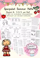 anteprima - Esercizi - Deutsch/DaZ - Sommer - Sparpaket A5 Übungshefte Kl. 1/2/3 - Lesen, Schreiben, Freiarbeit (Raccolta di materiali: Esercizi sull'estate) - Pagina di copertina