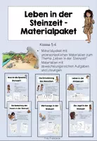 Vorschau - Arbeitsblätter - Leben in der Steinzeit (Materialpaket) - Deckblatt