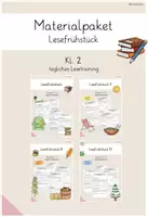 Vorschau - Arbeitsblätter - Materialpaket: Lesefrühstück – 40 wöchentliche Leseaufgaben (Kl.2) - Deckblatt