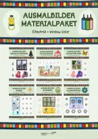 Vorschau - Mal- und Bastelvorlagen - Materialpaket Ausmalbilder für Window Color + Öltechnik (Kunstunterricht) - Deckblatt