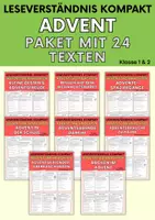 Vorschau - Arbeitsblätter - 24 Adventgeschichten | Fertiges Bundle, Leseverständnis Klasse 1 & 2 - Deckblatt