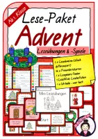 Vorschau - Spiele - Materialpaket ADVENT | Leseübungen & -spiele - Deckblatt
