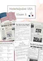 Vorschau - Arbeitsblätter - Materialpaket USA Klasse 8 Englisch - Deckblatt