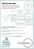 Vorschau - Arbeitsblätter - Idioms Bundle - Deckblatt