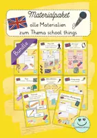 Vorschau - Spiele - Materialpaket: at school/school things - Deckblatt